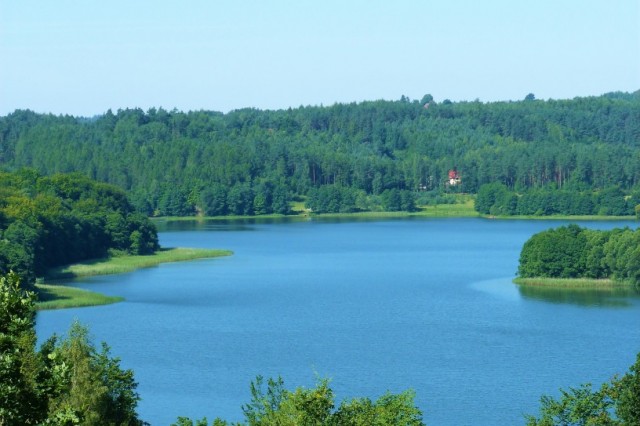 Jezioro Ostrzyckie widok z punktu widokowego Jastrzębia Góra fot. Katarzyna Sikorska