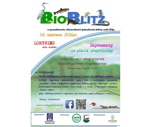 "BioBlitz - w poszukiwaniu różnorodności biologicznej doliny rzeki Wdy"